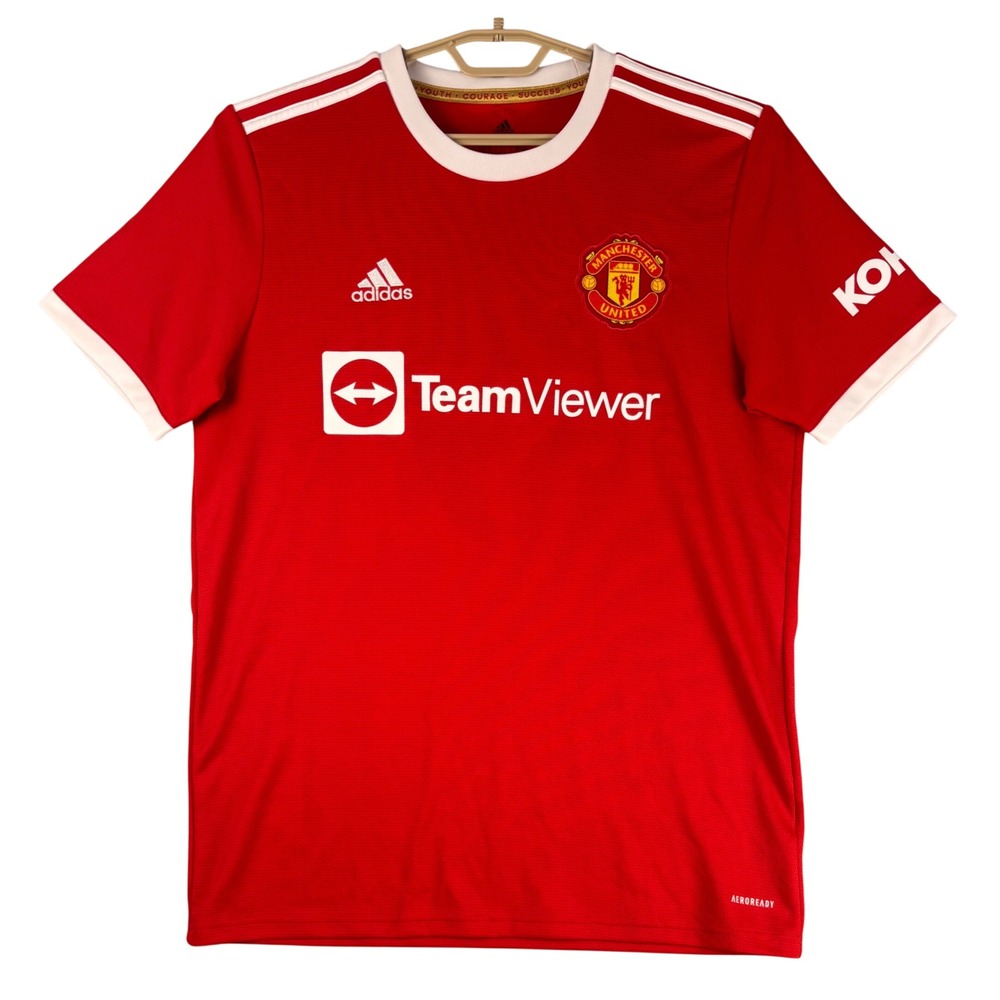 Adidas Manchester United 2021-22‎ Ronaldo 7 Home Jersey Mens Large Red Soccer